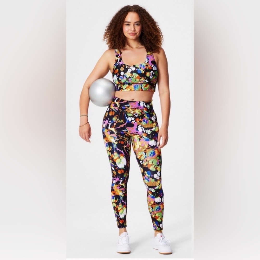 FABLETICS High-Waisted Legging & reversible Medium Impact Sports Bra BOTH LARGE